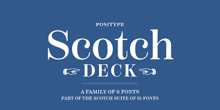 Пример шрифта Scotch Deck